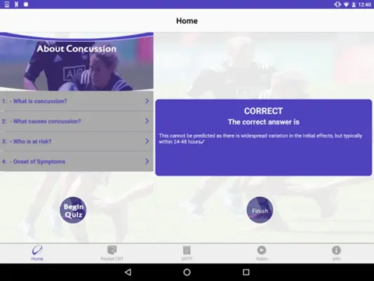 Concussion android App screenshot 2