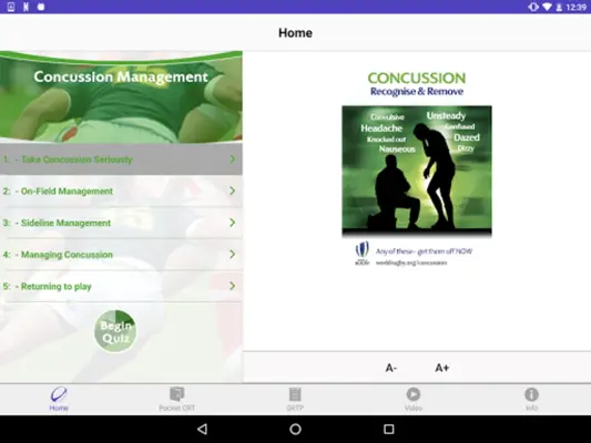 Concussion android App screenshot 3