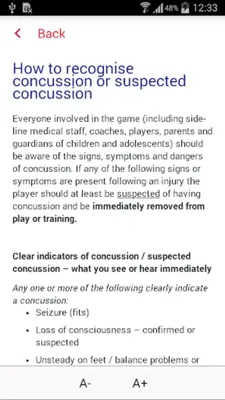 Concussion android App screenshot 6